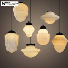 Art Deco Vintage Milk Glass Pendant Lamp White Glass Suspension Light Northern European Lighting Hotel Restaurant Shop Home Lamp Pendant Lights Aliexpress