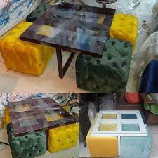 ترابيزة أنترية ٤ باف coffee table furniture pallet table