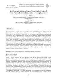 5.1 waiting time for the first job 5.2 number of jobs since graduation 5.3 employment status 5.4. Pdf Conducting A Graduate Tracer Study At A University Of Technology A Quest To Enhance The Learning Experience