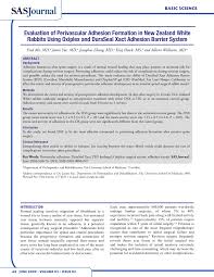 Pdf Evaluation Of Perivascular Adhesion Formation In New