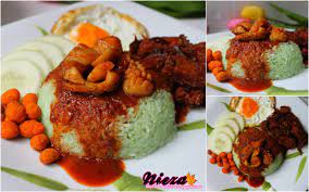 This is the best and most authentic a nasi lemak will not be authentic without the leaves and coconut milk. Nasi Lemak Hijau Myresipi