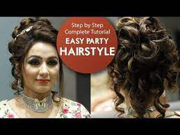 Easy Party Hairstyle Tutorial Step By Step Bridal Hair Tutorial Video Krushhh By Konica Yout Easy Party Hairstyles Hair Videos Tutorials Party Hairstyles