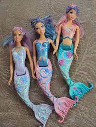 Barbie Faiytopia Mermaidea 3 Mermaids Pink Purple Blue Hair 199920042005 Pink Purple Blue Hair Mermaid Pink Mermaid Barbie