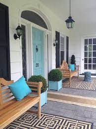 Some of the most popular colors for front doors are black, white, gray, blue, red, yellow and stained wood. 7 Best Teal Navy Blue Front Door Colours Benjamin And Sherwin Porch Design Exterior House Colors House Colors
