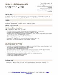 Hardware Sales Associate Resume Samples Qwikresume