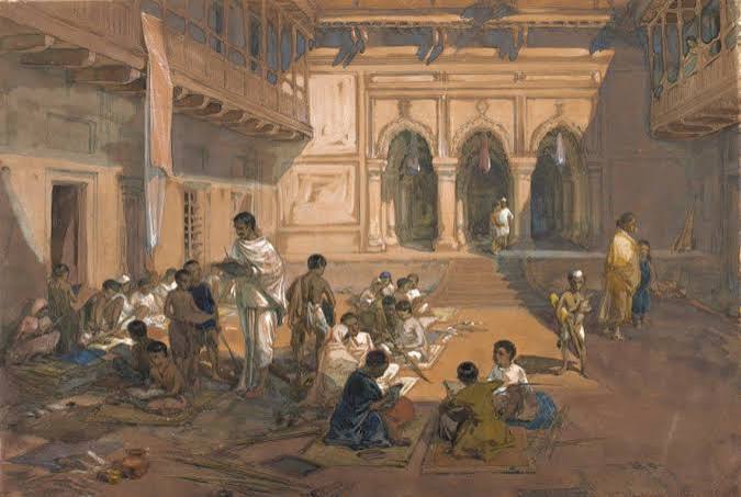 1870 pic of a Pandit reading the Shastras