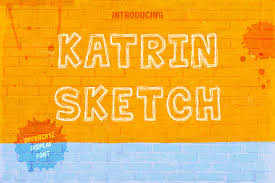 These typewriter fonts look like they were written with an old mechanical typewriter. Katrin Sketch Uppercase Font In Fonts On Yellow Images Creative Store