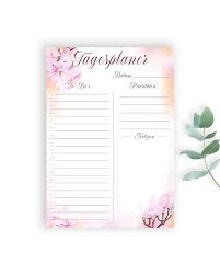 Vorlage to do liste word. Tagesplaner Zum Ausdrucken Spring Sunset Pdf Vorlage Zum Ausfullen Swomolemo Printables