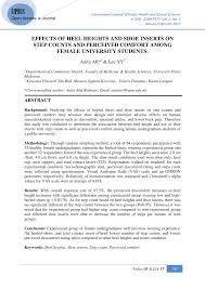 Jan de nul sdn bhd (malaysia) jan de nul sdn bhd is an enterprise based in malaysia. Pdf Effects Of Heel Heights And Shoe Inserts On Step Counts And Perceived Comfort Among Female University Students