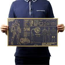 In just a few clicks create a custom phone wallpaper online in a matter of minutes. Iron Man Drawings Design Wall Sticker Kraft Paper Hollywood Movie Poster Bedroom Stickers Wallpaper Adornment Picture Decoration Buy At The Price Of 1 10 In Aliexpress Com Imall Com