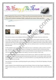 In this printing practice and coloring worksheet, students color the computer mouse and trace and print the word mouse! students complete 2 activities. The History Of The Computer Mouse Esl Worksheet By Zorita
