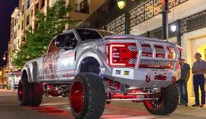 Silver Lifted Truck Parked