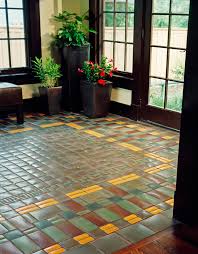 Mosaic Tile Floor Craftsman Entry Detroit By Motawi Tileworks Houzz