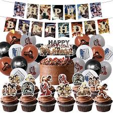 I am completely smitten with this party submitted by jamie forsythe of sweet jelly parties out of tustin, ca, usa! Anime Theme Attack On Titan Birthday Party Suit Anime Pull Flag Balloon Cake Row Party Decoration Shopee Philippines