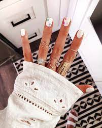 Weekend Ready Went With A Classic White Manicure With Rainbow Stars How Cute Are These By Stellaandshay Star Nail Designs Star Nails Dipped Nails