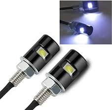 Amazon Com Rupse 2pcs White Led Motorcycle Car License Plate Screw Blot Light Automotive