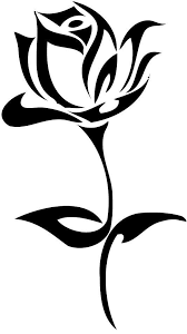 Tribal Rose Pochoir Silhouette Dessins Faciles Dessin Fleur