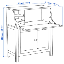 Buche die tischplatte kann nach bedarf in verschiedenen höhen montiert werden. Hemnes Sekretar Weiss Gebeizt 89x108 Cm Ikea Deutschland
