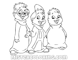 Hours of fun await you by coloring a free drawing cartoons chipmunks. Theodore Alvin And The Chipmunks Coloring Pages Coloring And Drawing