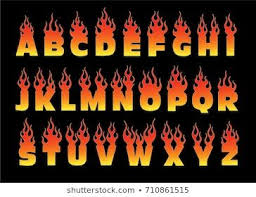 Alphabet Fire Letter Fonts Flame Type Stock Vector Royalty Free 710861515 Lettering Fonts Old English Font English Fonts
