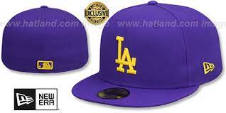 Los Angeles Dodgers Opposite Team Purple Fitted Hat Fitted Hats La Dodgers Hat Purple Fits