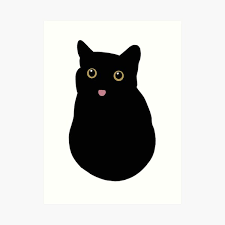 Cartoon cat is a hostile cryptid and an urban legend created by canadian horror artist, trevor henderson. Blep Art Prints Redbubble