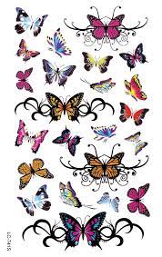 Butterflies 1 Fake Tattoo Tattoo Temporary Tattoo Tattoo Sticker Sticker Faketattoo Tatto Colorful Butterfly Tattoo Butterfly Tattoo Armband Tattoo Design