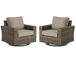 Broyhill Eagle Brooke All Weather Wicker Cushioned Patio Swivel Gliders 2 Pack Big Lots In 2020 Swivel Glider Outdoor Rocking Chairs Broyhill