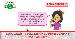 Membahas mengenai bunyi pantul yaitu gaung dan gema. Kunci Jawaban Buku Kelas 4 Sd Pembelajaran 3 Tema 2 Subtema 1 Robihartoni