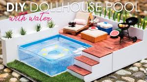 Diy Dollhouse Swimming Pool Set Tutorial For Nendoroid Lps Dolls Dollhouse Miniatures Diy Diy Dollhouse Doll House Crafts