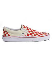 Race on over to zumiez for your favorite embroidered old skool red vans. Vans Red And White Checkerboard Slip On Shop Clothing Shoes Online