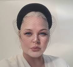 Diadema Halo negra, corona de terciopelo, 4 cm de ancho, pieza para el  cabello de gran altura