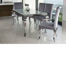 Exceptional durability combined with beautiful designs makes every dining set from our collection the perfect centre of your home. Louis Contemporary Chrome Glass White Dining Table 160cm Including 4 Chairs