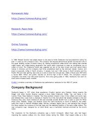 Google has many special features to help you find exactly what you're looking for. 86793028 Starbucks Case Study