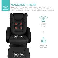 Best Choice Products Faux Leather Electric Massage Recliner Chair W Stool Ottoman Remote Control 5 Modes Black Walmart Com In 2020 Recliner Chair Recliner Chair