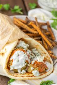 Falafel and hummus wrap with stonefire naan bread & a giveaway. Buffalo Falafel Recipe Mix Up This Vegetarian Favorite Chisel Fork