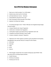 Soal dan kunci jawaban twk tes wawasan kebangsaan cpns pdf. Soal Twk Cpns 2018 Dan Pembahasan Pdf