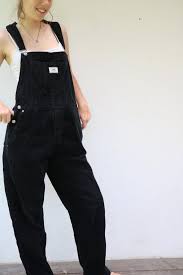 Levies Corduroy Overalls Vintage 70s 80s Black Dungarees