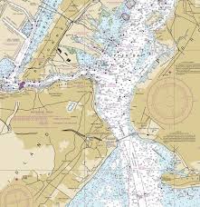 New York Harbor Map Nautical Map Nautical Chart Map Art Print Poster