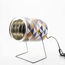 Upcycled Tin Can Into Retro Lamps Recyclart Recycled Tin Cans Diy Lamp Retro Lamp