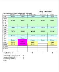 Study Time Table Chart Pdf How To Make Fillable Pdf