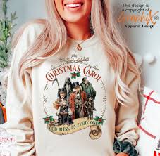 Dickens Christmas Carol Sweatshirt, Scrooge and Marley Christmas Shirt,  Bookish Vintage Christmas Sweatshirt, Retro Christmas Carol Sweater