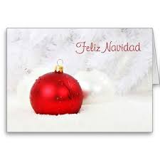 Feliz Navidad Merry Christmas In Spanish Bauble Greeting Cards Christmas Season Greetings Feliz Navidad Merry Christmas In Spanish