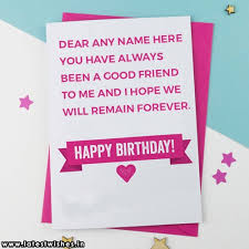 Make your document '5' inches wide by '7' inches tall. Happy Birthday Wishes Card With Name Edit