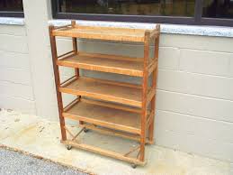 Rolling bookcase wooden oak antique. Antique Wood Bakers Pie Rack Shelf Industrial Mill Shoe Holder Rolling Rustic Farmhouse Primitive Country Chic Storage Pantry Bread Schooner Chandlery