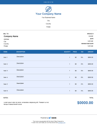 Logo Design Invoice Template Wave Invoicing
