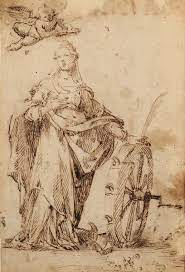 Bernardo Strozzi Genova 1581 Venezia 1644 Bottega Di Santa Caterina Disegni Antichi I Cambi Casa D Aste Art Sketches Renaissance Art Sketches