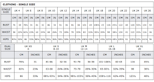 Saudagar Uk Online Womens Sizing Chart