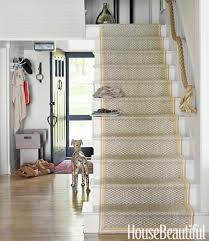 What is a banister rope? Rope Handrail Cottage Entrance Foyer House Beautiful