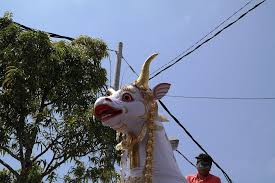 ubud da olen onemli bir hindu icin yapilan torenden bir kare danca seyahat